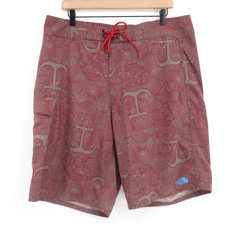 The North Face Sz 38 Men's Board Shorts Swim Trunks Nautical Anchor Print